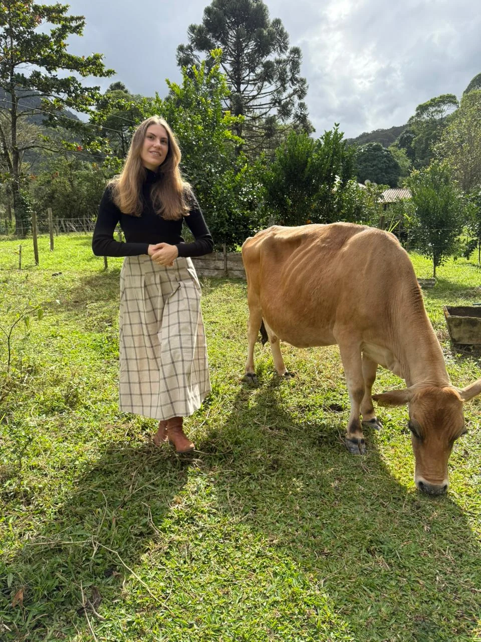 Carolina Pansera no campo
